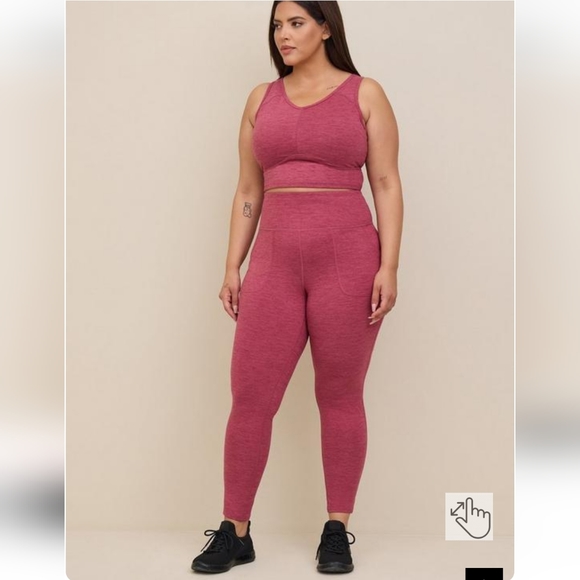 torrid Pants - Torrid Active Super Soft Dusty Rose Full Length Leggings with Front Pockets
